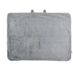 Couverture 75 x 100 cm gris clair fausse fourrure