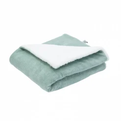 Couverture 100x75 cm - sherpa sauge