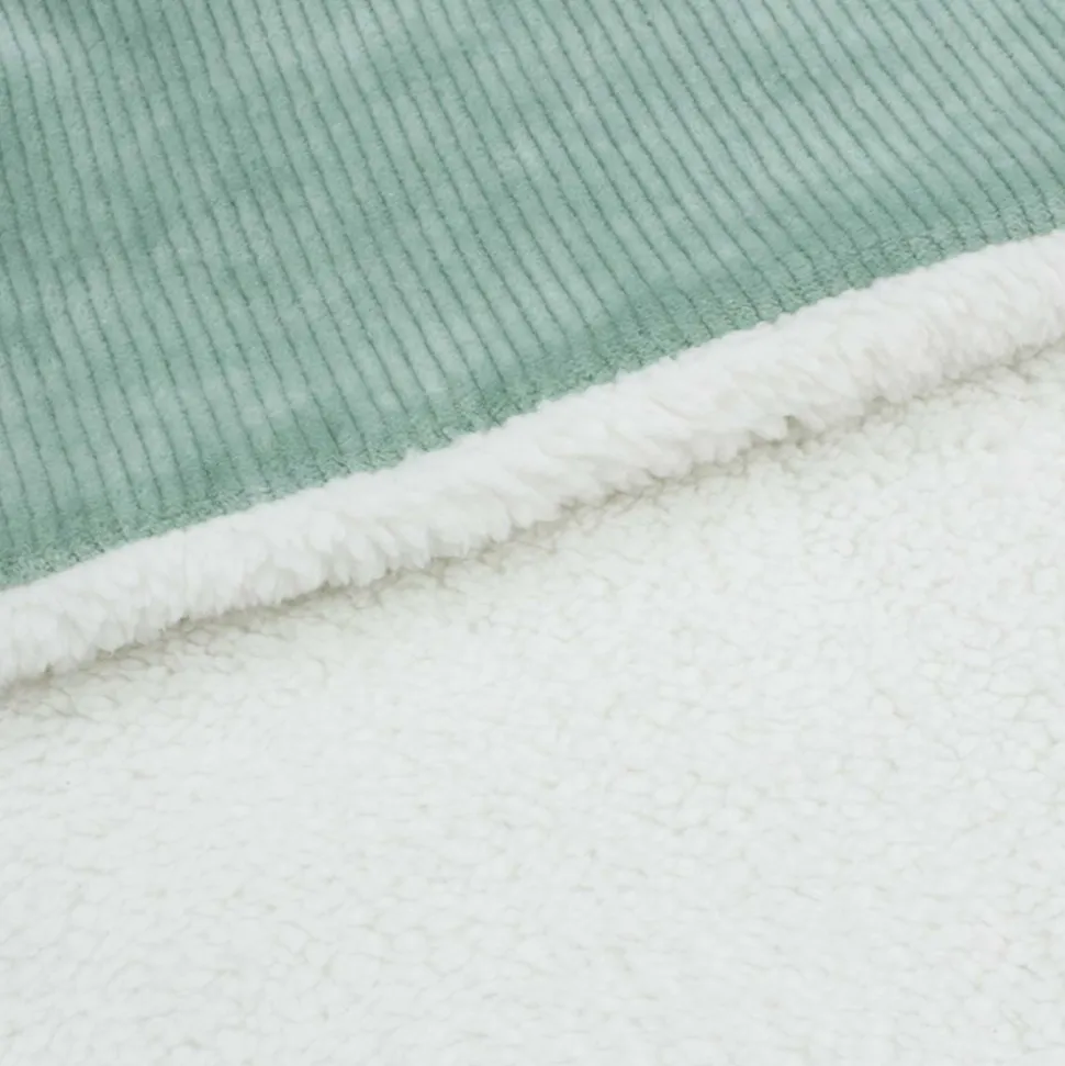 Couverture 100x140 cm - sherpa sauge