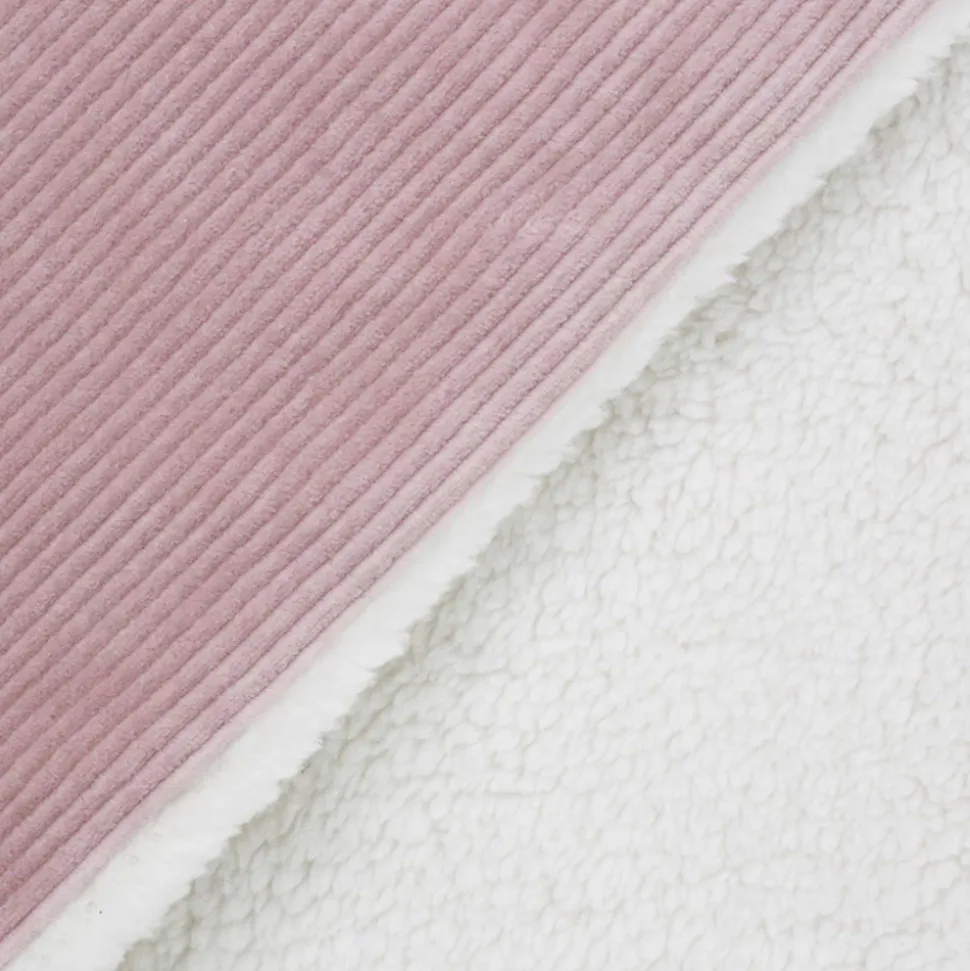 Couverture 100x75 cm - sherpa vieux rose