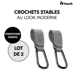 Crochets pour poussette grey