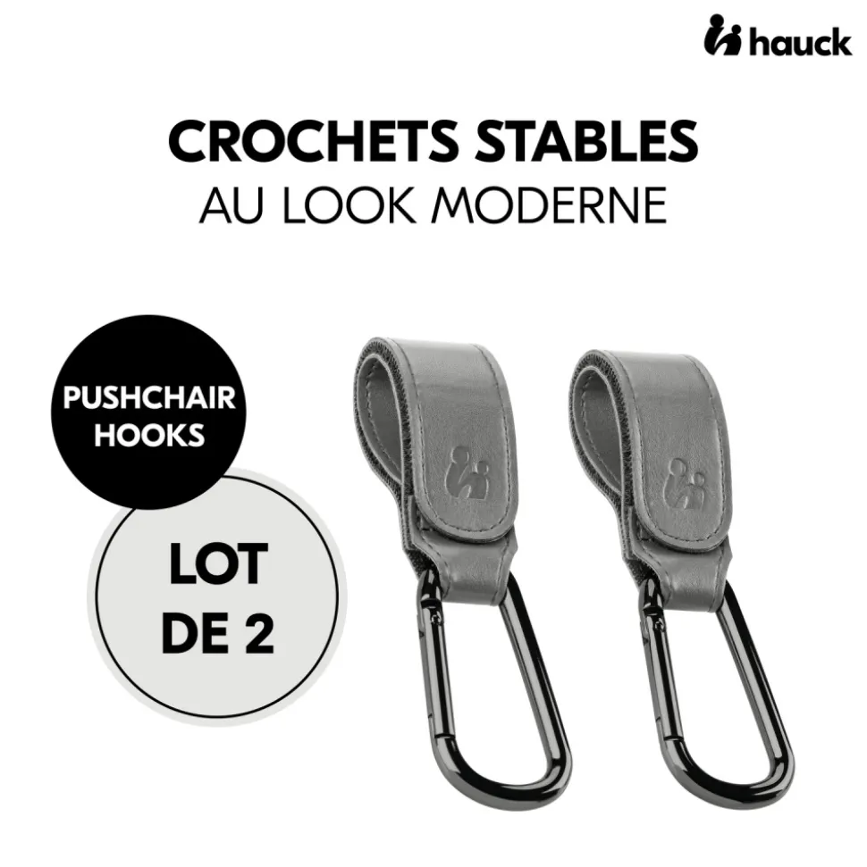 Crochets pour poussette grey