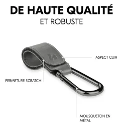 Crochets pour poussette grey
