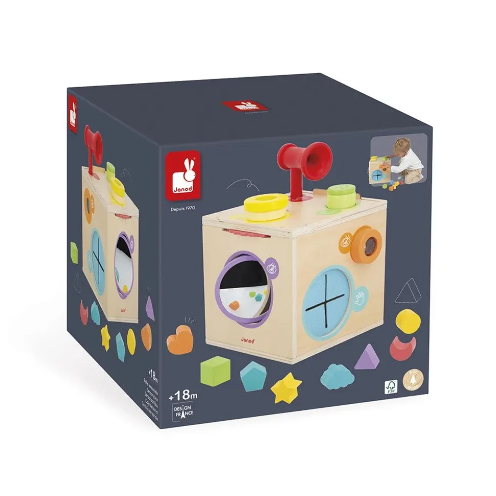 Cube d'activités boîte sensorielle pour enfant