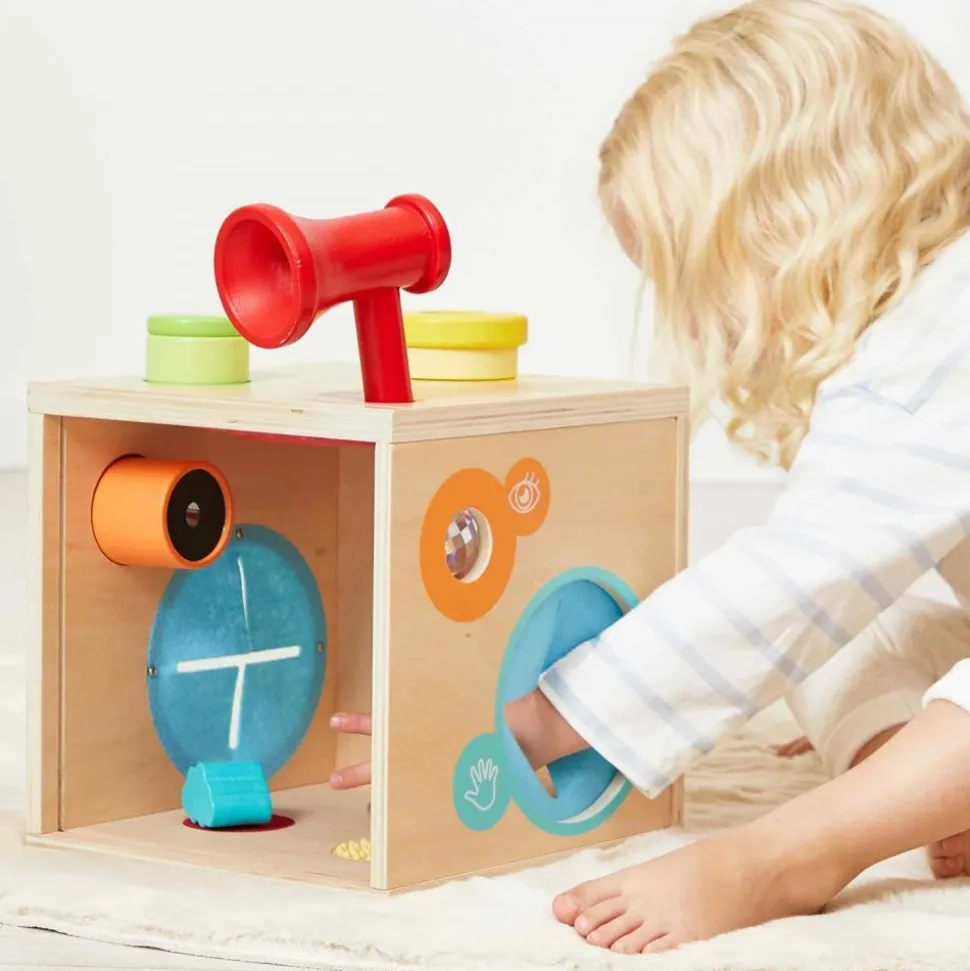Cube d'activités boîte sensorielle pour enfant