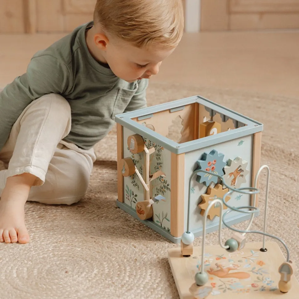 Cube d'activités en bois fsc - forest friends