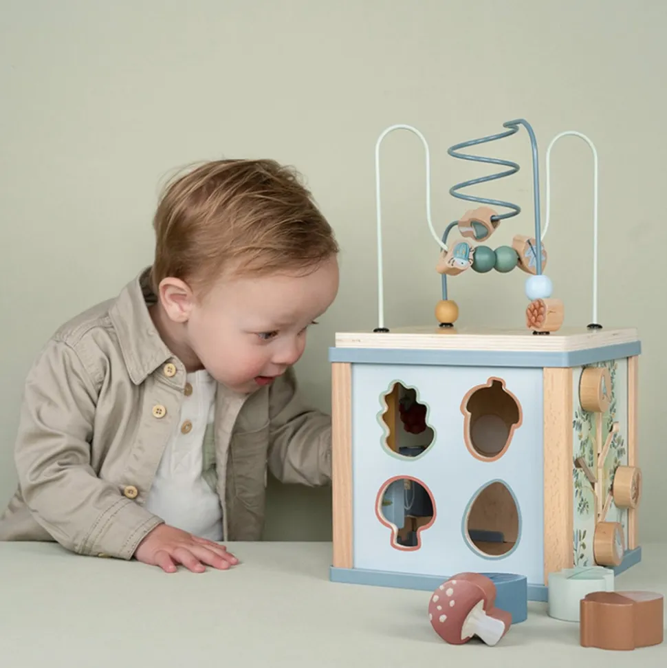 Cube d'activités en bois fsc - forest friends