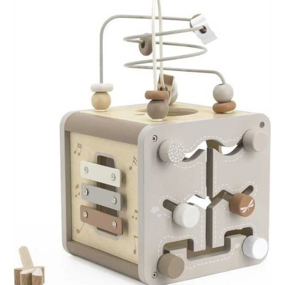 Cube d'activités en bois - nougat