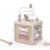 Cube d'activités en bois - rose