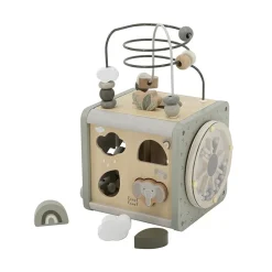 Cube d'activités en bois - vert olive