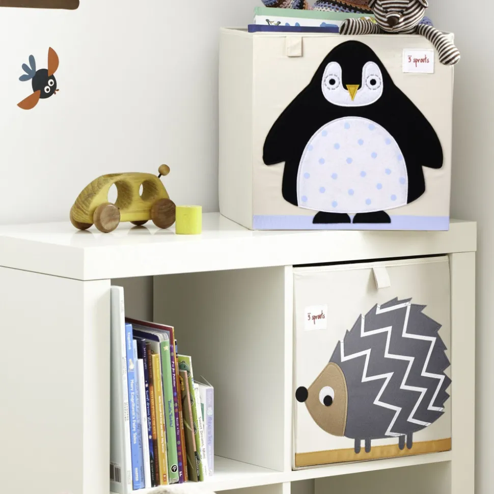 Cube de rangement chouette 33 x 33 cm