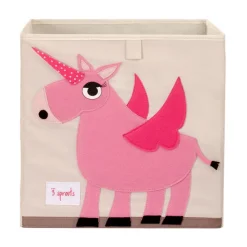 Cube de rangement licorne 33 x 33 cm