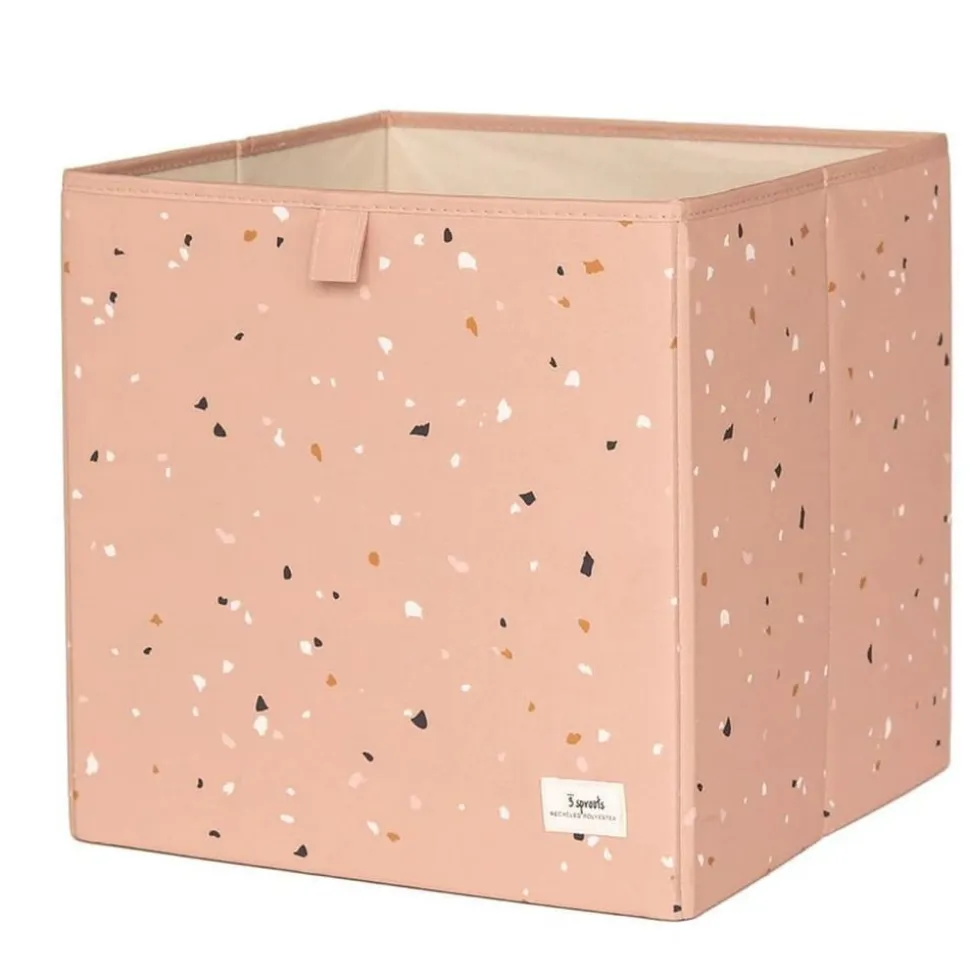 Cube de rangement terrazzo argile 33 x 33 cm