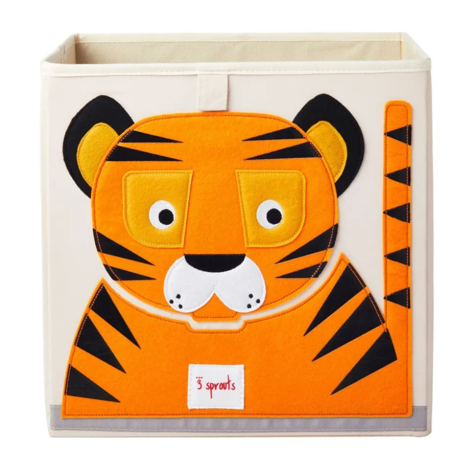 Cube de rangement tigre 33 x 33 cm