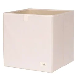 Cube de rangement uni crème 33 x 33 cm