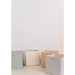 Cube de rangement uni vert 33 x 33 cm