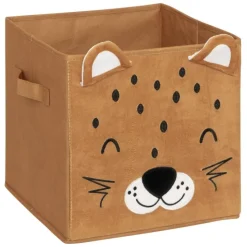 Cube de rangement 29x29 cm léopard