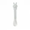 Cuillère bébé en silicone gris