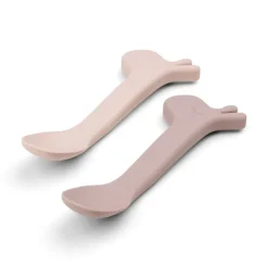 Cuillère silicone lot de 2 lalee rose