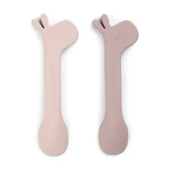 Cuillère silicone lot de 2 lalee rose