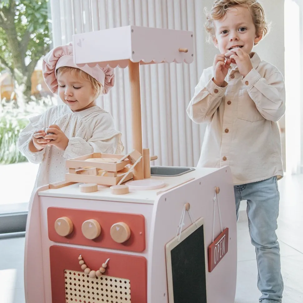 Cuisine en bois - rose