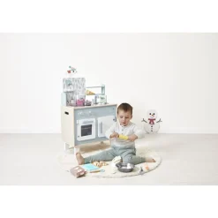 Cuisine enfant en bois plume verte