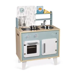 Cuisine enfant en bois plume verte