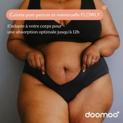 Culotte post partum et menstruelle flowly black l/xl/xxl