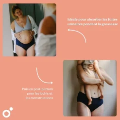 Culotte post partum et menstruelle flowly black l/xl/xxl