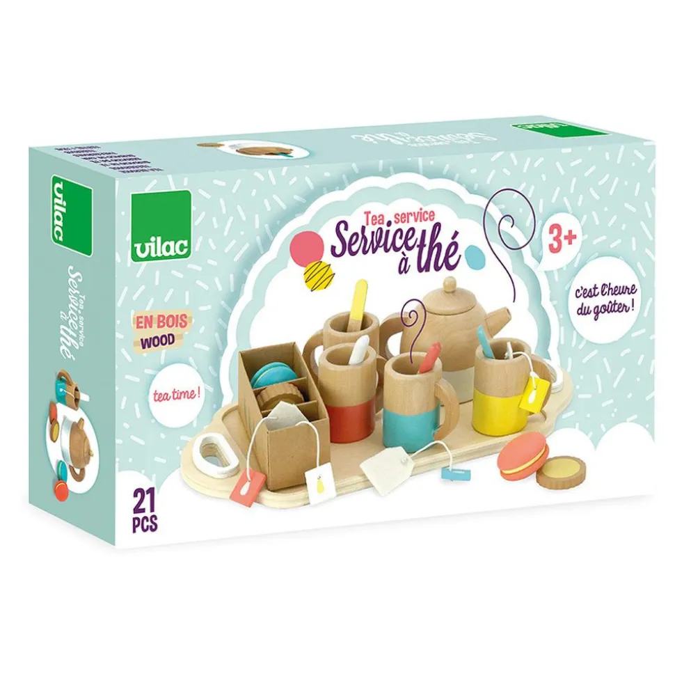 Dinette en bois pour enfant service à thé