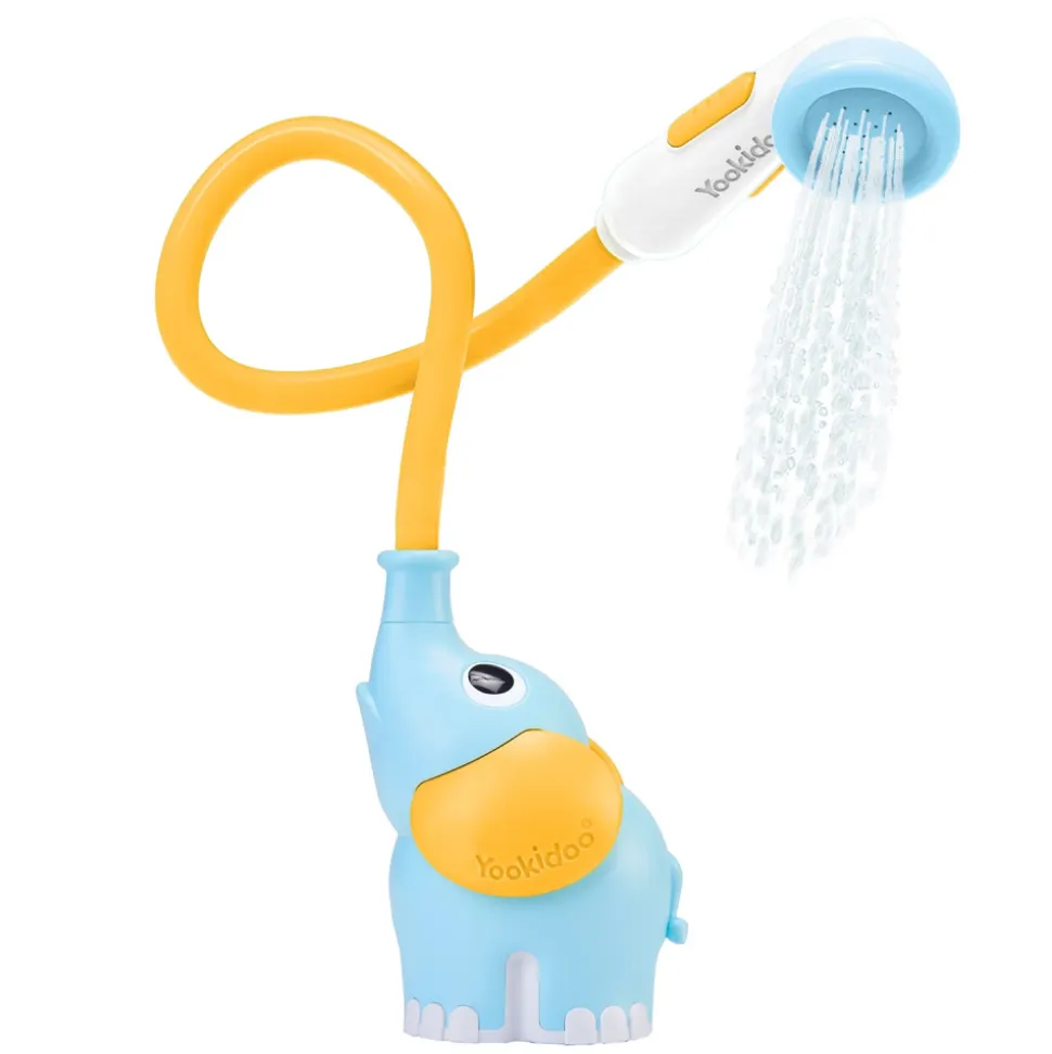 Douchette de bain éléphant bleu et orange