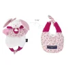 Doudou amusette lapin cerise