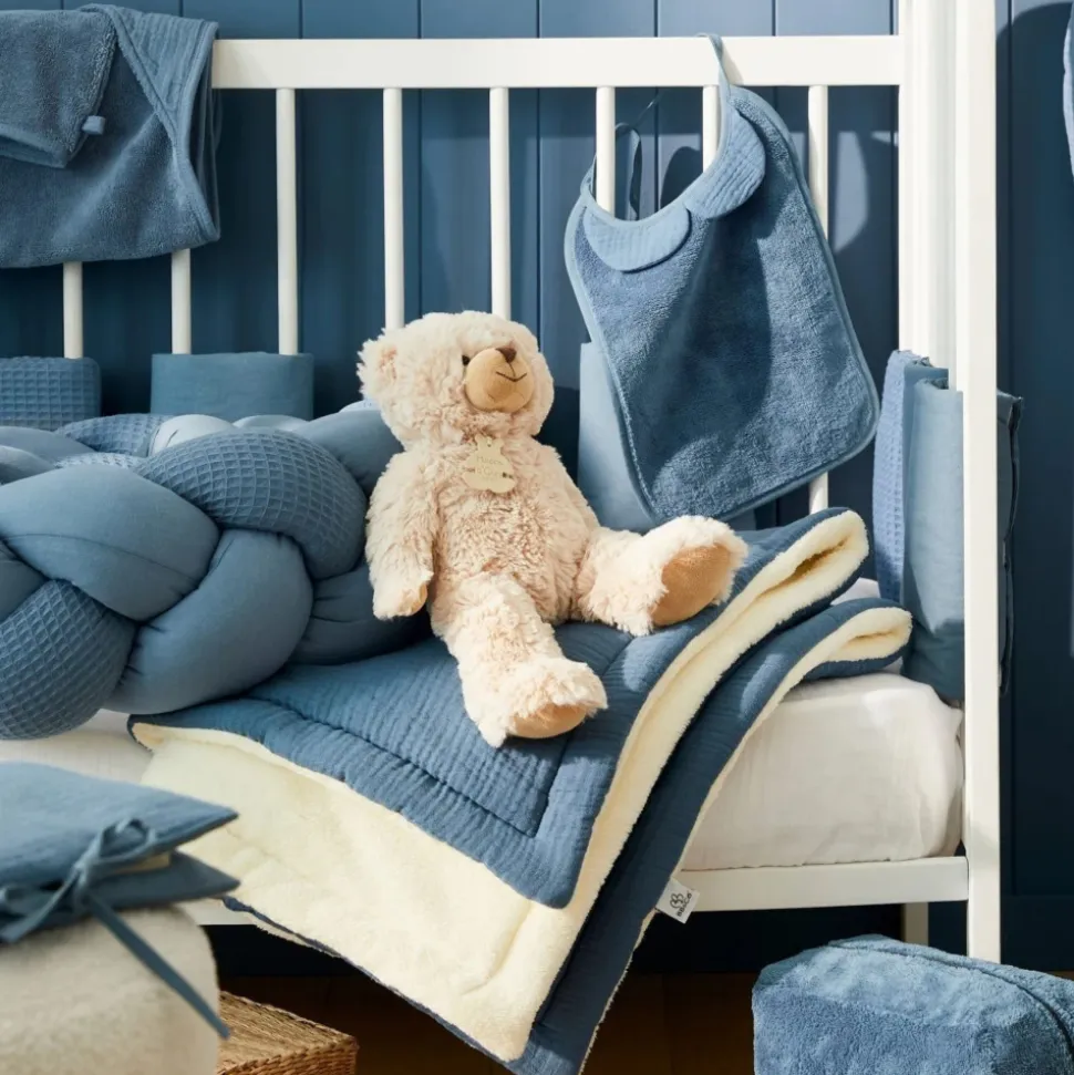 Doudou anneau de dentition pierre bleue