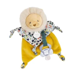 Doudou attache sucette boh'aime lion