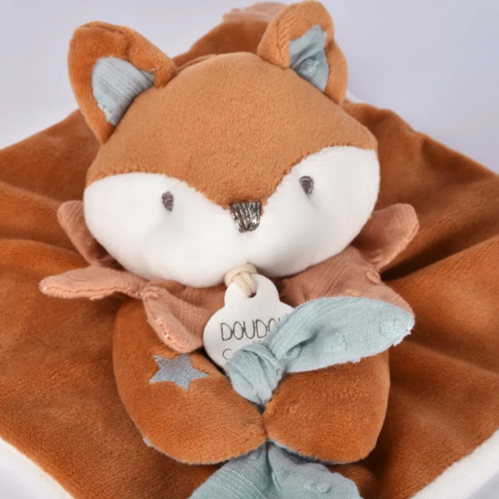 Doudou attache sucette 20 cm timo le renard