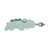 Doudou attache-sucette croco vert