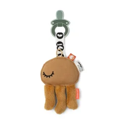 Doudou attache sucette jelly noir et blanc