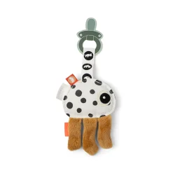 Doudou attache sucette jelly noir et blanc