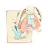 Doudou attache sucette lapin rose