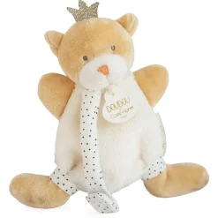 Doudou attache sucette perlidoudou ours petit roi