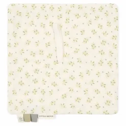 Doudou attache-tétine en gaze de coton - blueberry leaves