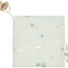 Doudou attache-tétine en gaze de coton - little farm