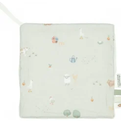 Doudou attache-tétine en gaze de coton - little farm