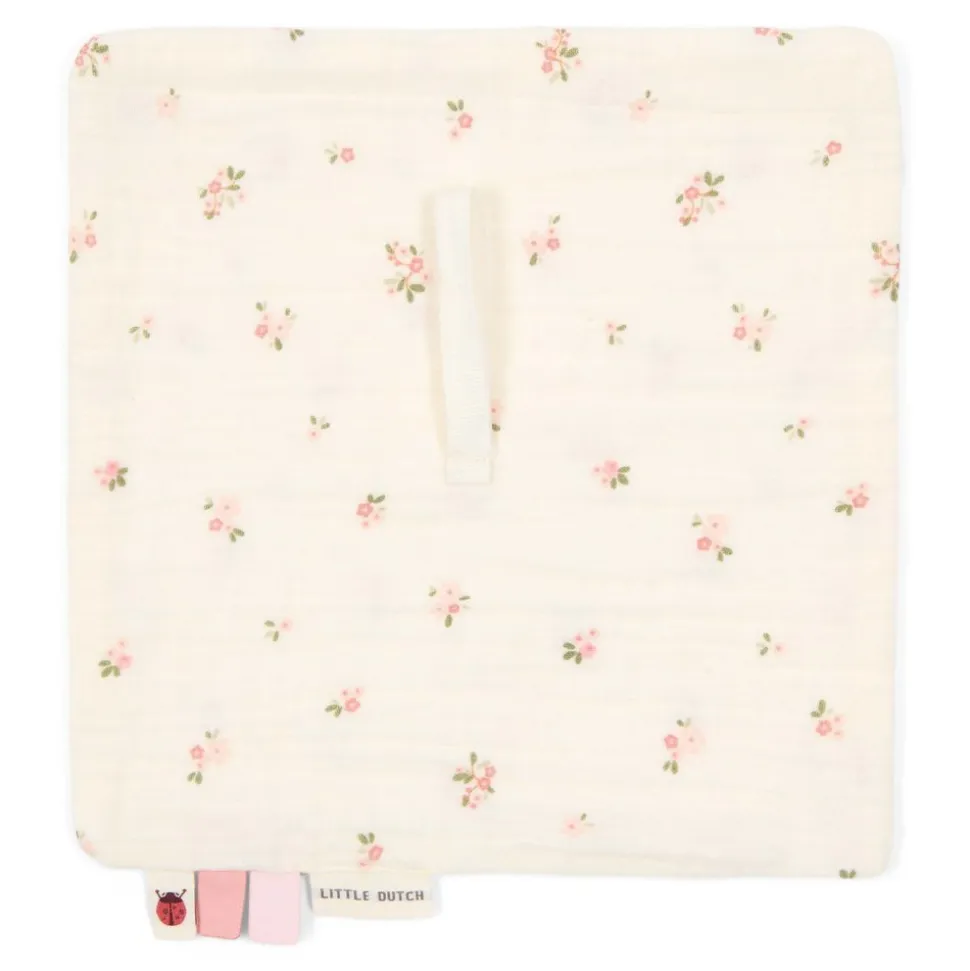 Doudou attache-tétine en gaze de coton - fairy blossom