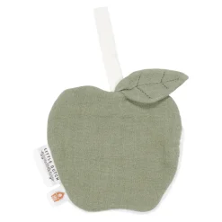 Doudou attache-tétine en gaze de coton pomme - pure olive