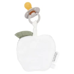 Doudou attache-tétine en gaze de coton pomme - pure olive