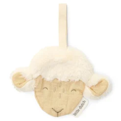 Doudou attache-tétine en gaze de coton - mouton