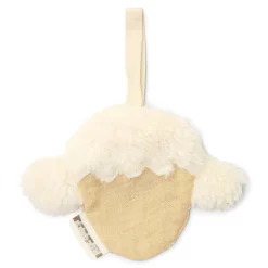 Doudou attache-tétine en gaze de coton - mouton