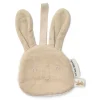 Doudou attache-tétine en gaze de coton - lapin