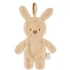 Doudou attache tétine lapin teddy bouclette beige